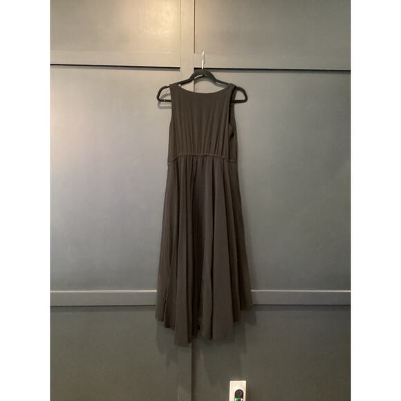 Garnet Hill sleeveless cinched waist midi Dress Minimalist Black Size 6 - Picture 2 of 8